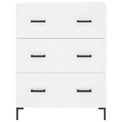 Висок шкаф, бял, 69,5x34x180 см, инженерно дърво