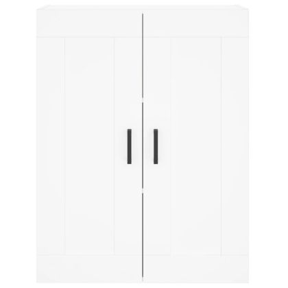 Висок шкаф, бял, 69,5x34x180 см, инженерно дърво