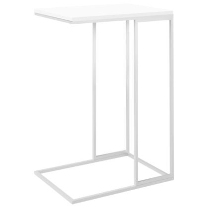 Странична маса, бяла, 40x30x59 см, инженерна дървесина