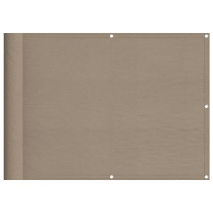 Балконски параван таупе 75x800 см 100% полиестер оксфорд