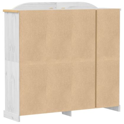 Гардероб "Corona" бял 194x52x186 см бор масив