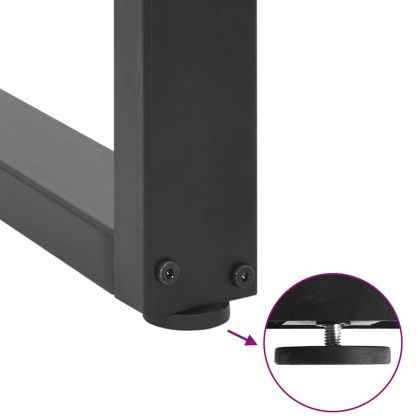 Крака за конзолна маса, U-образни, 2 бр., антрацит, 28 x (72-73) см, стомана