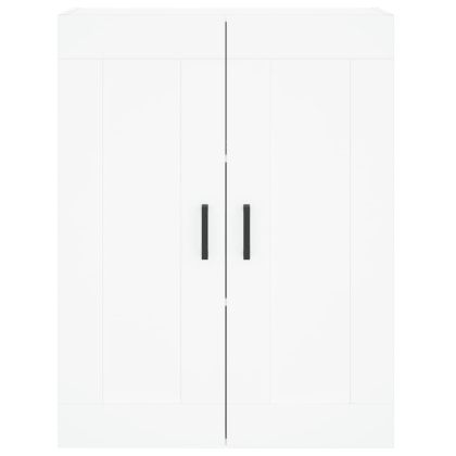 Стенен шкаф бял 69,5x34x90 см инженерно дърво