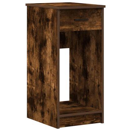 Стойка за компютърна кула с чекмедже опушен дъб 35x45x77 см