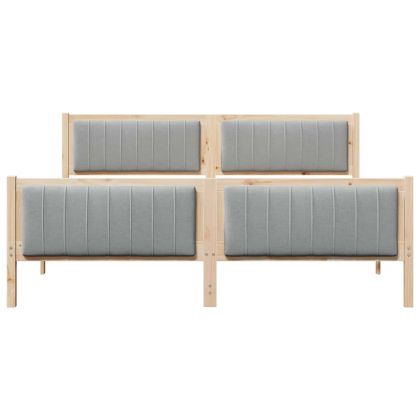 Рамка на леглото с таблото Кафяв и светло сив 180 x 200 cm