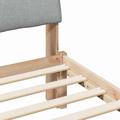 Рамка на леглото с таблото Кафяв и светло сив 180 x 200 cm