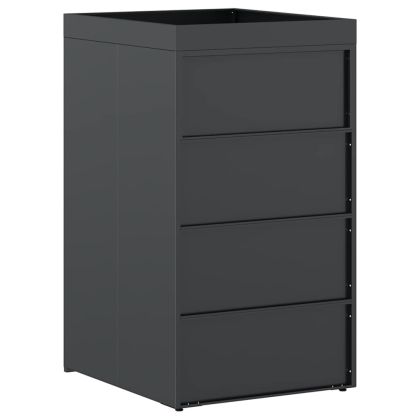 Склад за контейнери с покрив за растения за единичен контейнер 240L