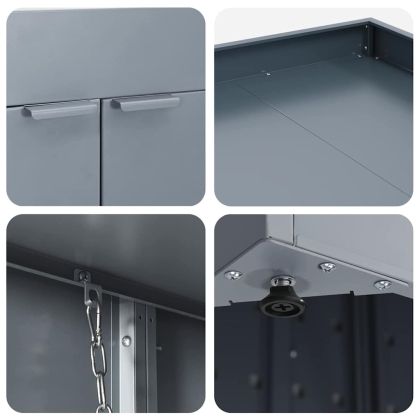 Склад за контейнери с покрив за растения за единичен контейнер 240L