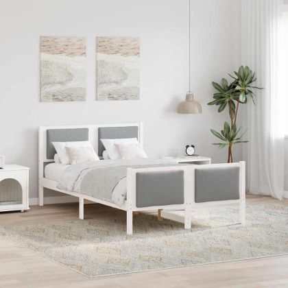 Рамка за легло с таблото Светлосиво 120 x 200 cm текстил