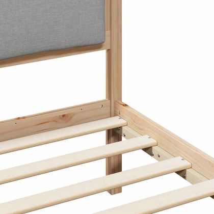 Рамка за легло с таблото Светлосиво 75 x 190 cm текстил