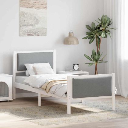 Рамка за легло с таблото Светлосиво 75 x 190 cm текстил
