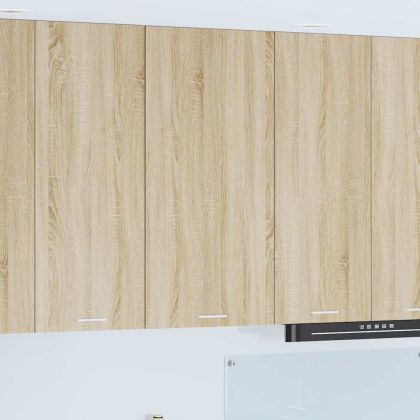 Висящ шкаф с врата Riga Сонома дъб и бяло 50 x 31 x 100 см