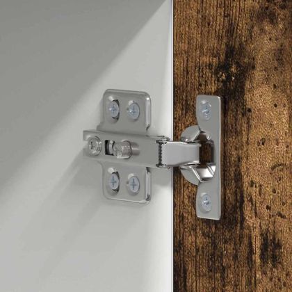 Висящ шкаф с врата Riga Димящ дъб и бяло 50 x 31 x 100 см