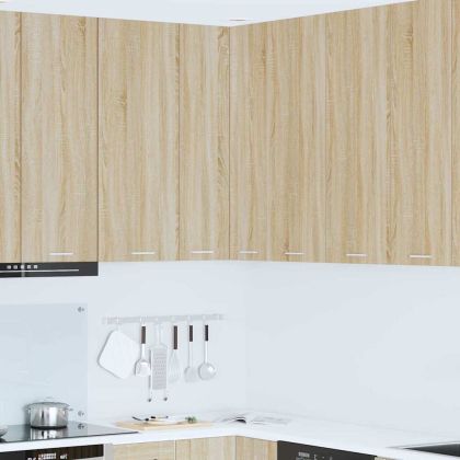 Висящ шкаф с врата Riga Сонома дъб и бяло 57 x 57 x 100 см