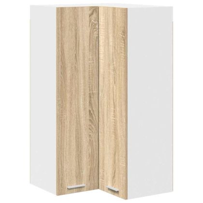 Висящ шкаф с врата Riga Сонома дъб и бяло 57 x 57 x 100 см