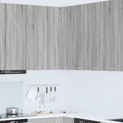 Висящ шкаф с врата Riga Сив Сонома и бяло 57 x 57 x 100 см