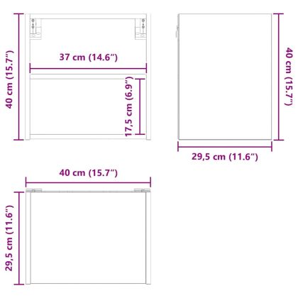 Висящ шкаф Riga Дъб 40 x 29,5 x 40 см Инженерно дърво