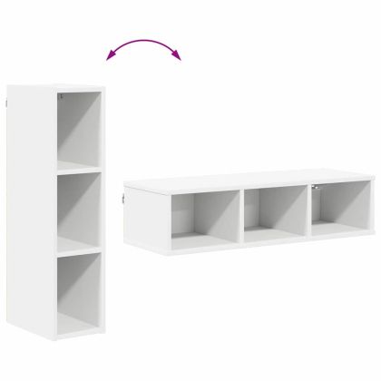 Висящ шкаф Бяло 20 x 29,5 x 80 см Инженерно дърво