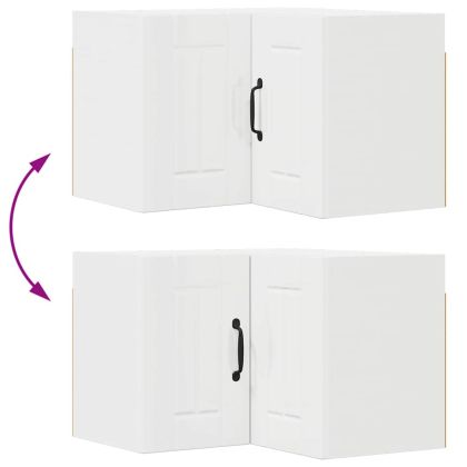 Кухненски шкаф Лъскаво бяло 57 x 57 x 40 см Инженерно дърво