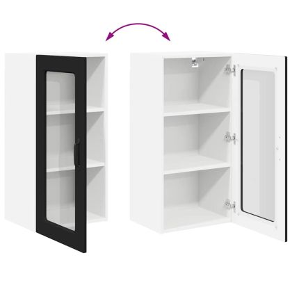 Кухненски шкаф 2 pcs Черно 40 x 31 x 80 см Инженерно дърво