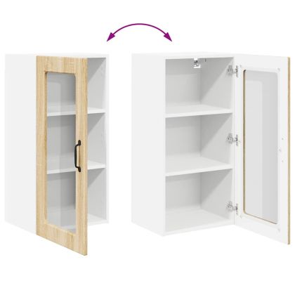 Кухненски шкаф 2 pcs Сонома дъб 40 x 31 x 80 см Инженерно дърво