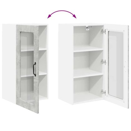 Кухненски шкаф 2 pcs Циментено сиво 40 x 31 x 80 см