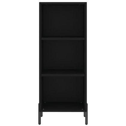 Висок шкаф, черна, 34,5x34x180 см, инженерно дърво