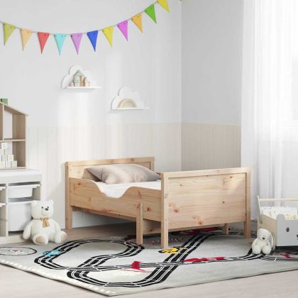 Рамка за легло с матрак Кафяво 80 x 200 cm Борово дърво масив