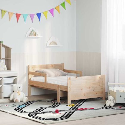 Рамка за легло с матрак Кафяво 80 x 200 cm Солидно борово дърво