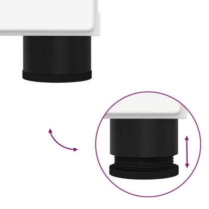 Комплект мебели за баня 2 pcs Бяло Инженерно дърво & Метал