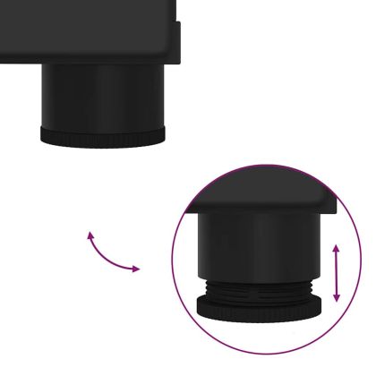 Комплект мебели за баня 2 pcs Черно Инженерно дърво & Метал