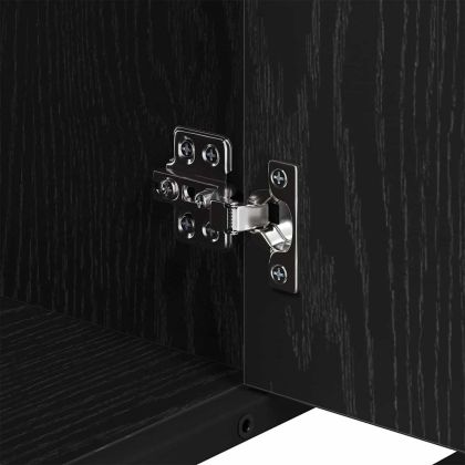 Комплект мебели за баня с рафт 4 pcs Черния дъб Инженерно дърво