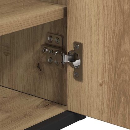 Комплект мебели за баня с рафт 3 pcs Дъб Инженерно дърво