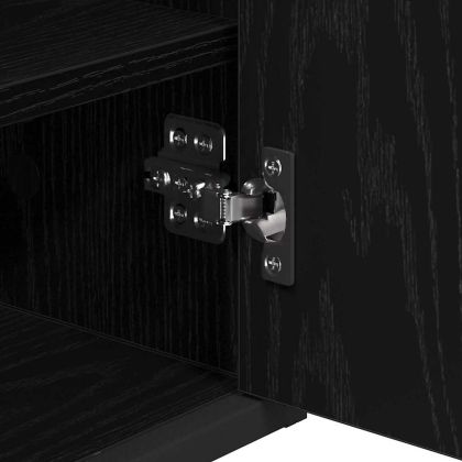 Комплект мебели за баня с рафт 3 pcs Черния дъб Инженерно дърво