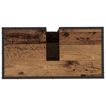 Комплект мебели за баня 3 pcs Старо дърво Инженерно дърво