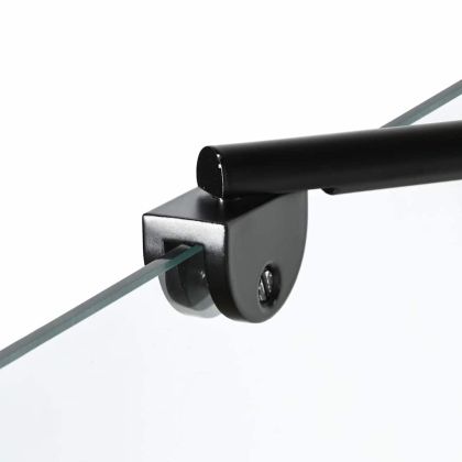 Екран за душ и вана Черен и прозрачен 116 x 68 x 128 см