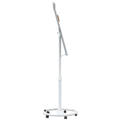 Магнитна бяла дъска с колело Бял и сив 62 x 62 x 195 см EPS