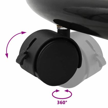 Магнитна бяла дъска с колело Бяло и черно 62 x 62 x 195 см EPS