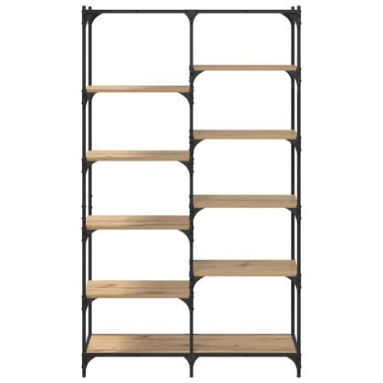 Рафт за книги дъб артизан 100 x 32 x 170 см Инженерно дърво