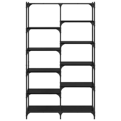 Рафт за книги Черен дъб 100 x 32 x 170 см Инженерно дърво