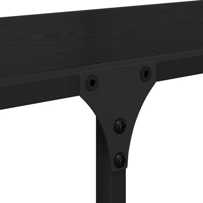 Рафт за книги Черен дъб 100 x 32 x 170 см Инженерно дърво