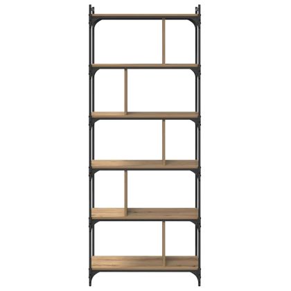 Библиотека дъб артизан 76 x 32 x 192 см Инженерно дърво