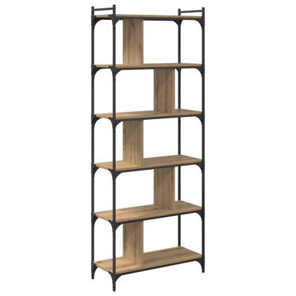 Библиотека дъб артизан 76 x 32 x 192 см Инженерно дърво