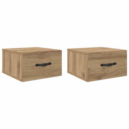 Нощен шкаф 2 pcs дъб артизан 35 x 35 x 20 см Инженерно дърво