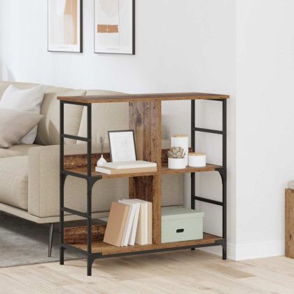 Рафт за книги Старо дърво 78.5 x 33 x 82 см Инженерно дърво