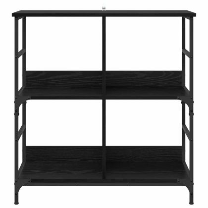 Рафт за книги Черен дъб 78.5 x 33 x 82 см Инженерно дърво