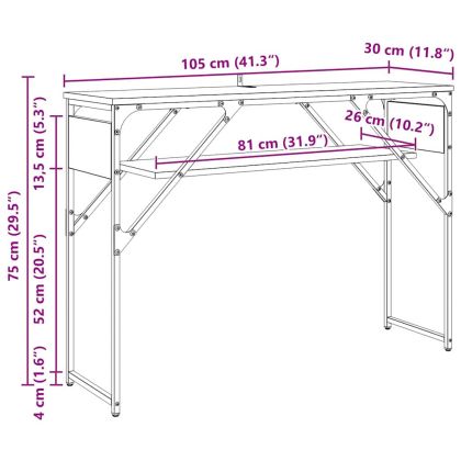 Конзолнамаса Дъб 105x30x75см Инженерно дърво