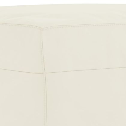 Комплект дивани 3 части с възглавници, кремав, кадифе