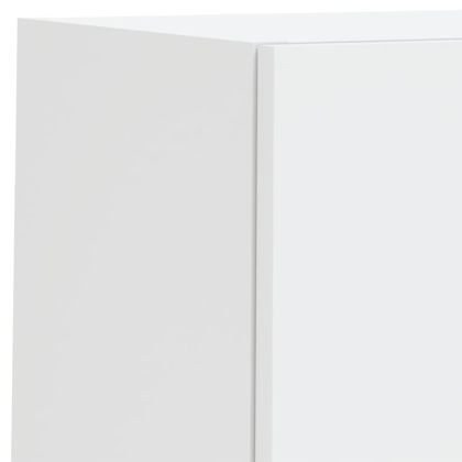 ТВ стенни шкафове, 4 части, с LED светлини, бели