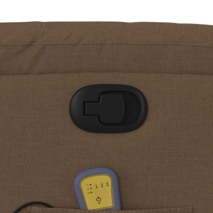 Изправящ масажен реклайнер стол, кафяв, текстил